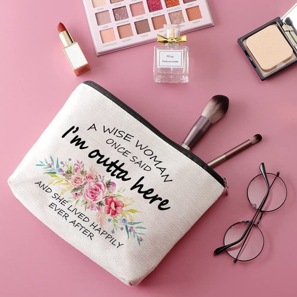 NWT Gift for Woman Leaving Partner Zipped Make-Up Accessory Bag Pouch 9.5" x 7" - Picture 2 of 4